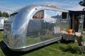 Photo of Iconic Sloped Rear End on Spectacular 1947 Spartan Manor Trailer